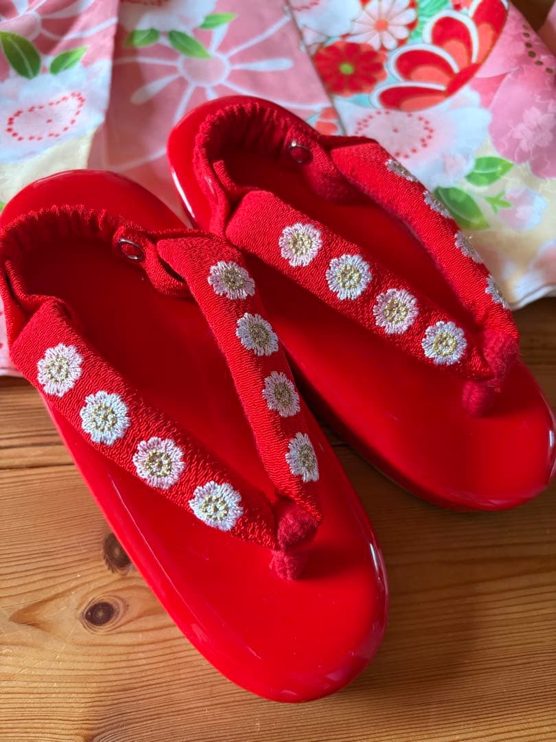 【未使用品】七五三 子供用 花柄 ピンク系 セット　３歳