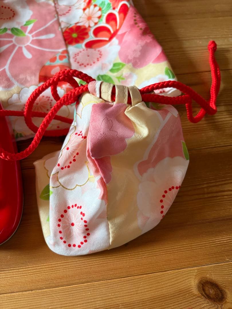 【未使用品】七五三 子供用 花柄 ピンク系 セット　３歳