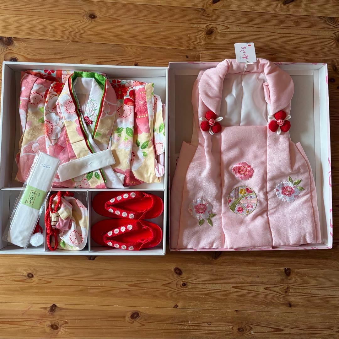 【未使用品】七五三 子供用 花柄 ピンク系 セット　３歳