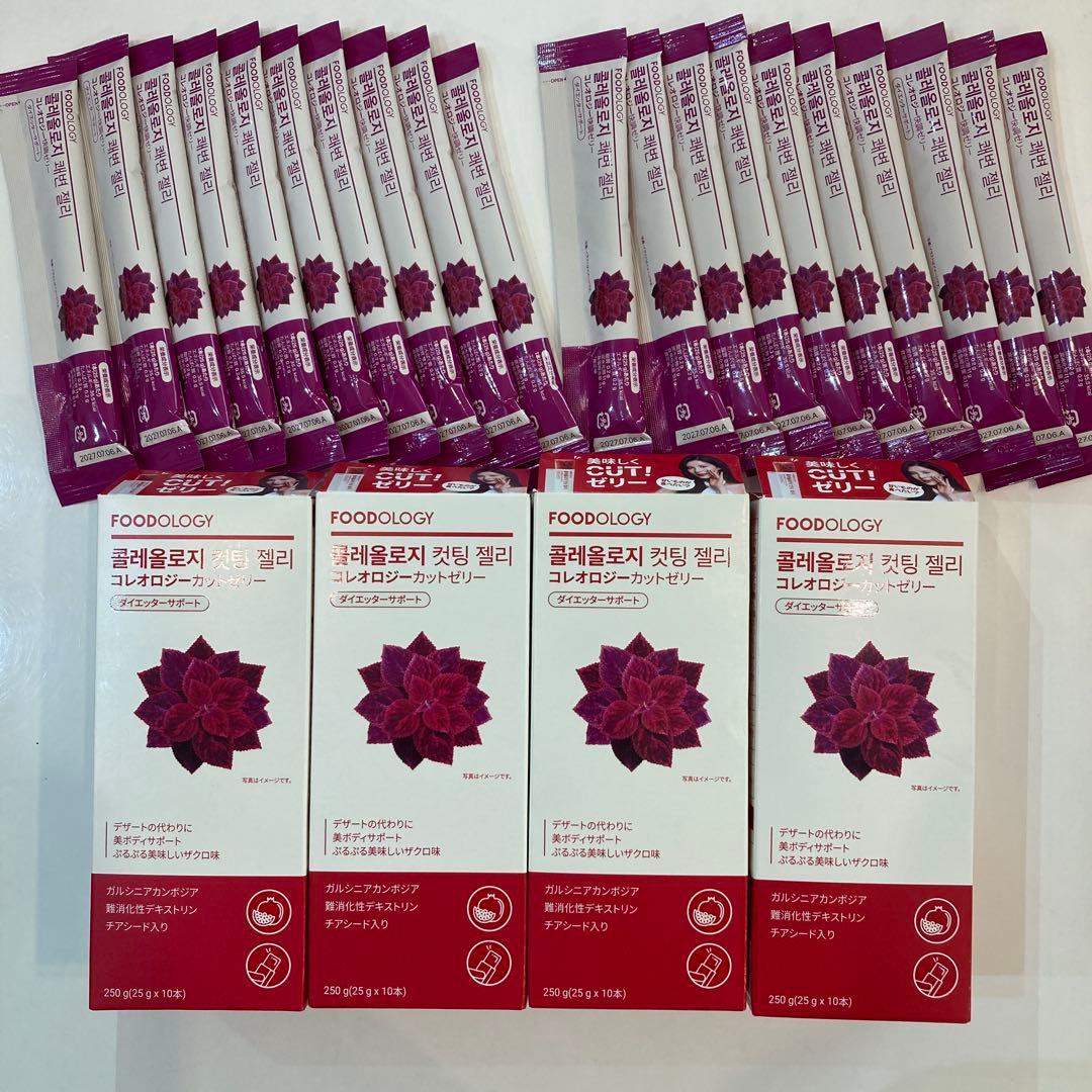 FOODOLOGY フードオロジー ゼリー　コレオロジー4箱+快腸ゼリー20本