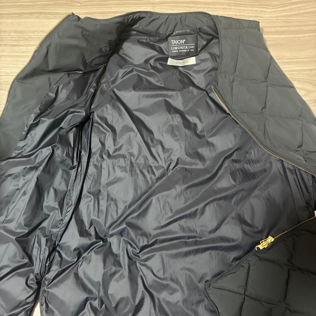 【TAION×UNFILO 】キルティングダウン ジレ ロングブラック