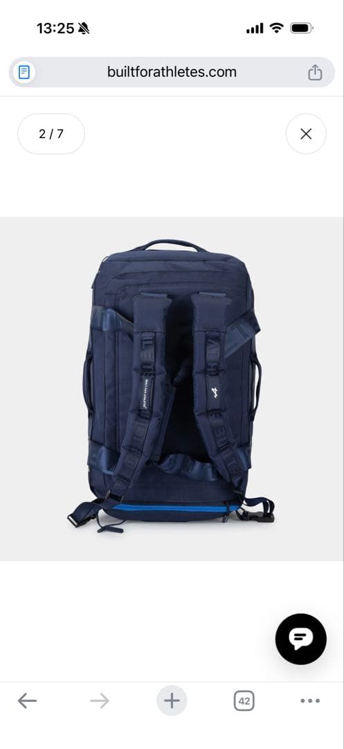 Bulit for Athlete ネイビー ダッフルバッグ