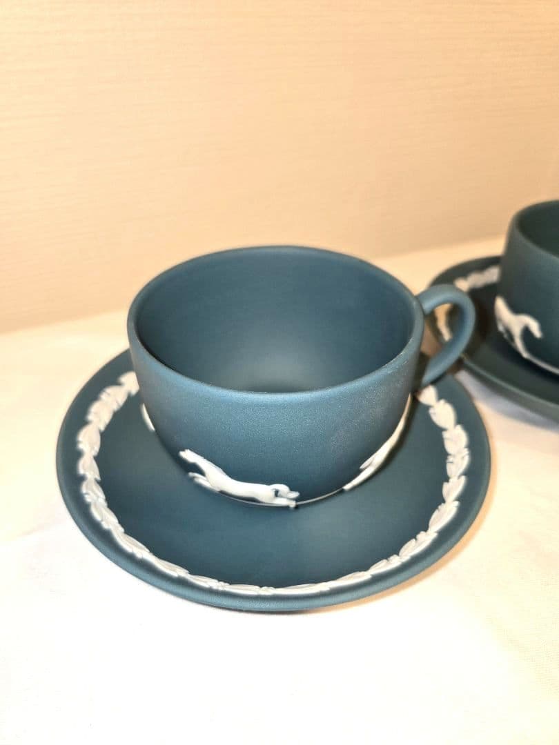 H*o様 希少品 ウェッジウッド ジャスパー カップ&ソーサー 馬 2客