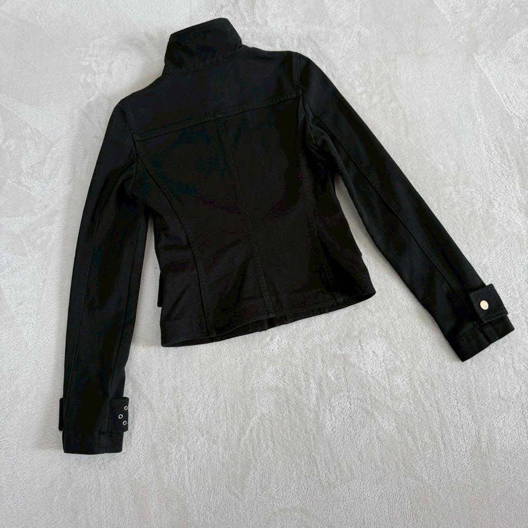グッチ コットン デニム ジャケット 38 ブラック GUCCI