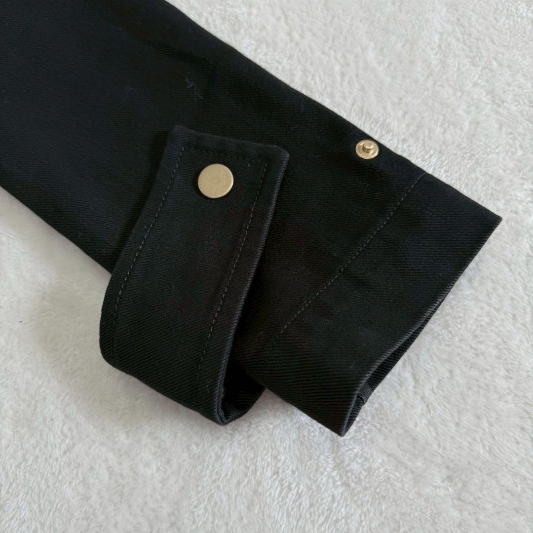 グッチ コットン デニム ジャケット 38 ブラック GUCCI