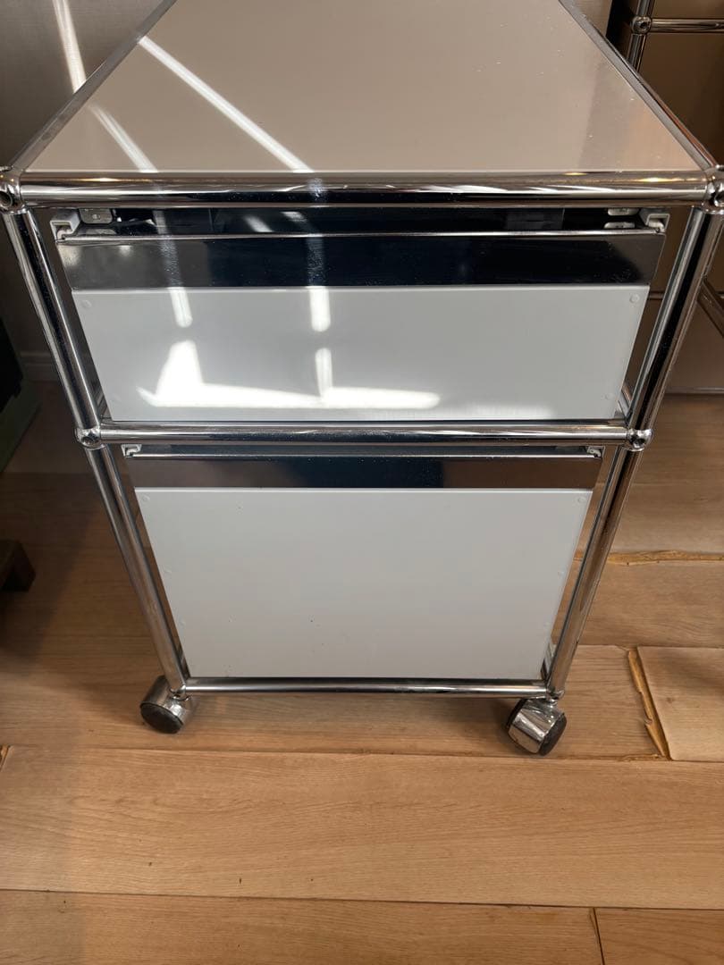 USM ハラー システム 2段 ロールボーイ デスク ワゴン　グレー