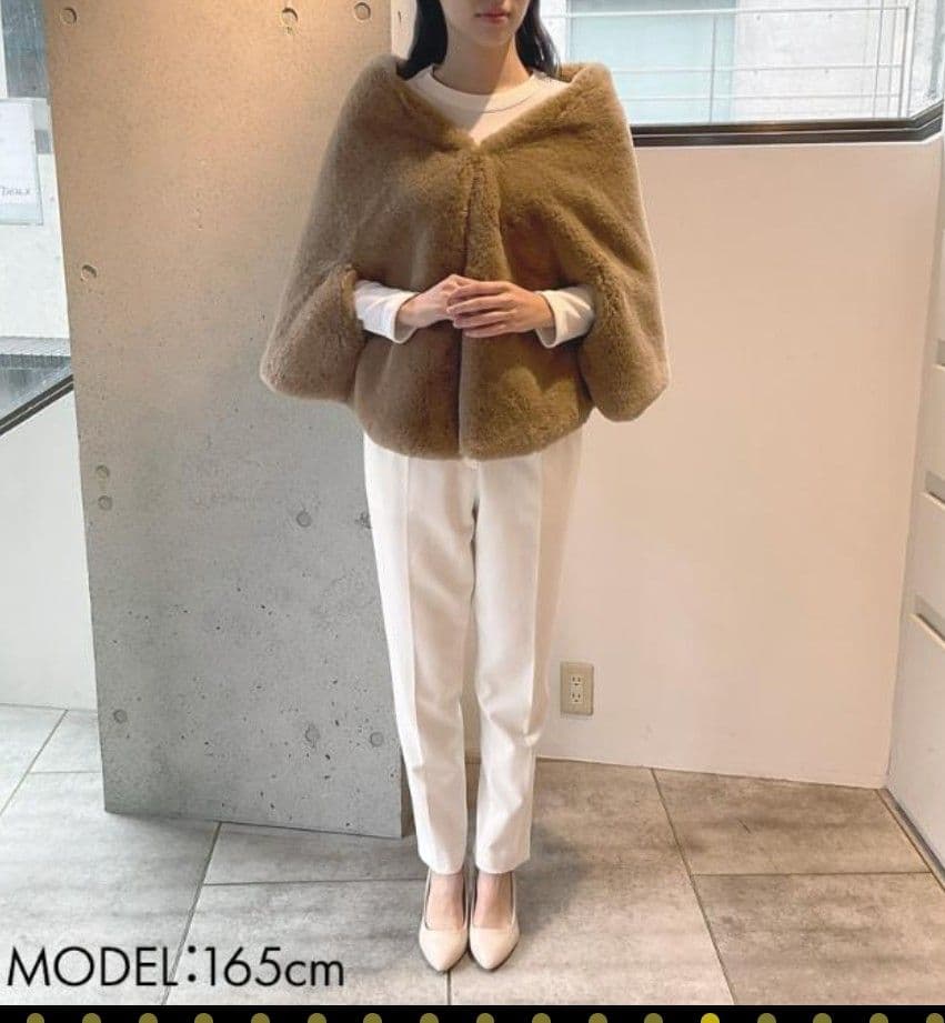 【新品・タグ付き】JENNE リッチボリュームファーケープ