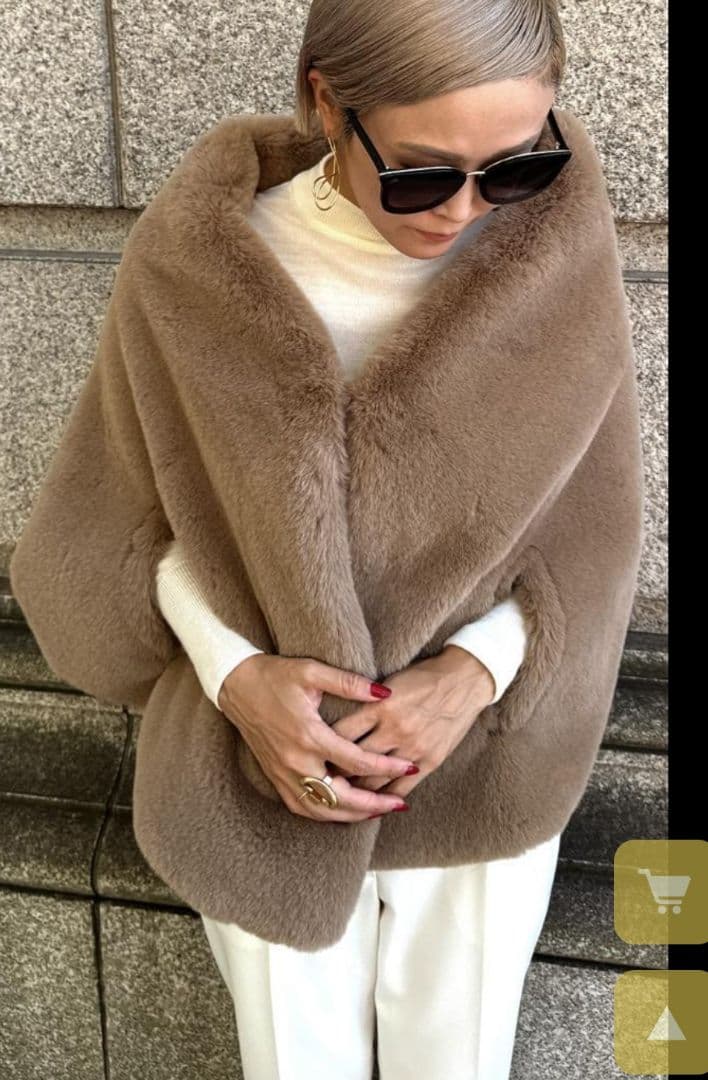 【新品・タグ付き】JENNE リッチボリュームファーケープ