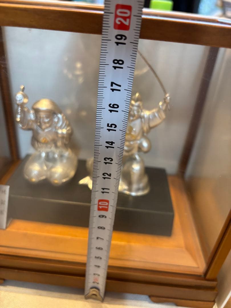 純銀製　恵比寿•大黒天　置物