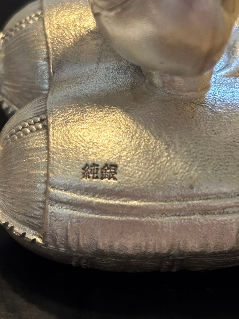 純銀製　恵比寿•大黒天　置物