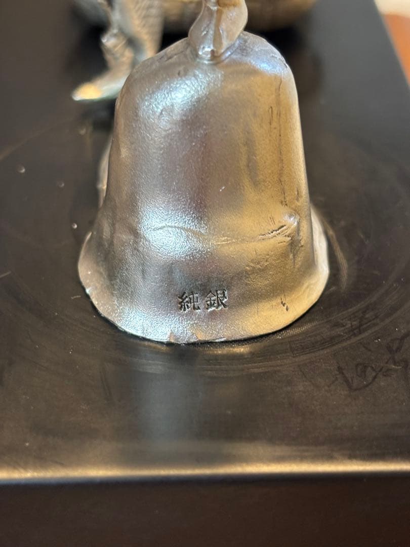 純銀製　恵比寿•大黒天　置物