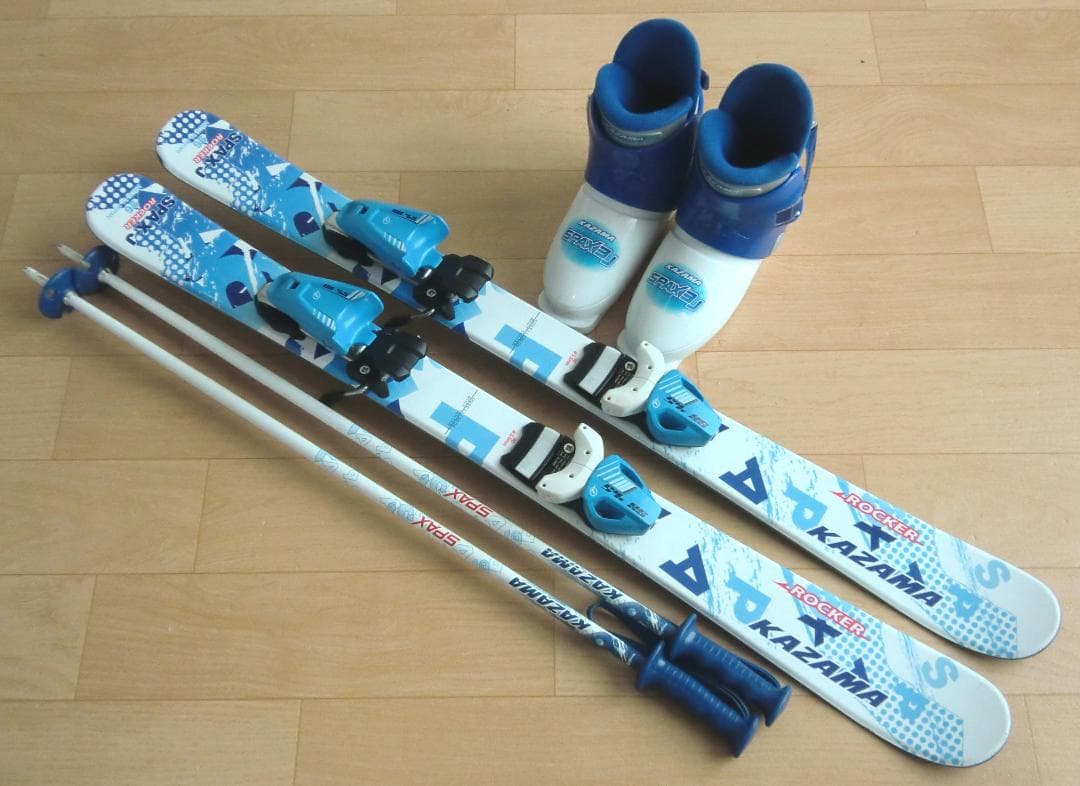 ■■送料無料■KAZAMA■子供用スキーセット■96/20■WAX済■男の子■■