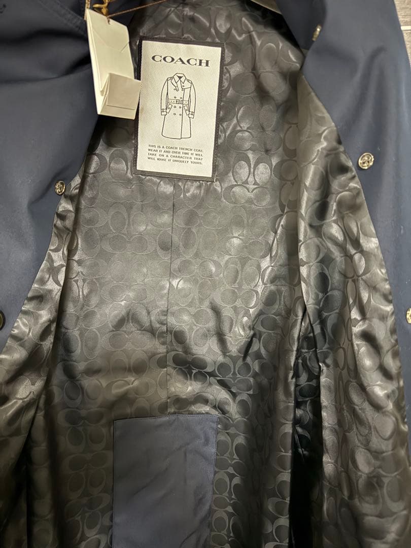 COACH トレンチコート ネイビー