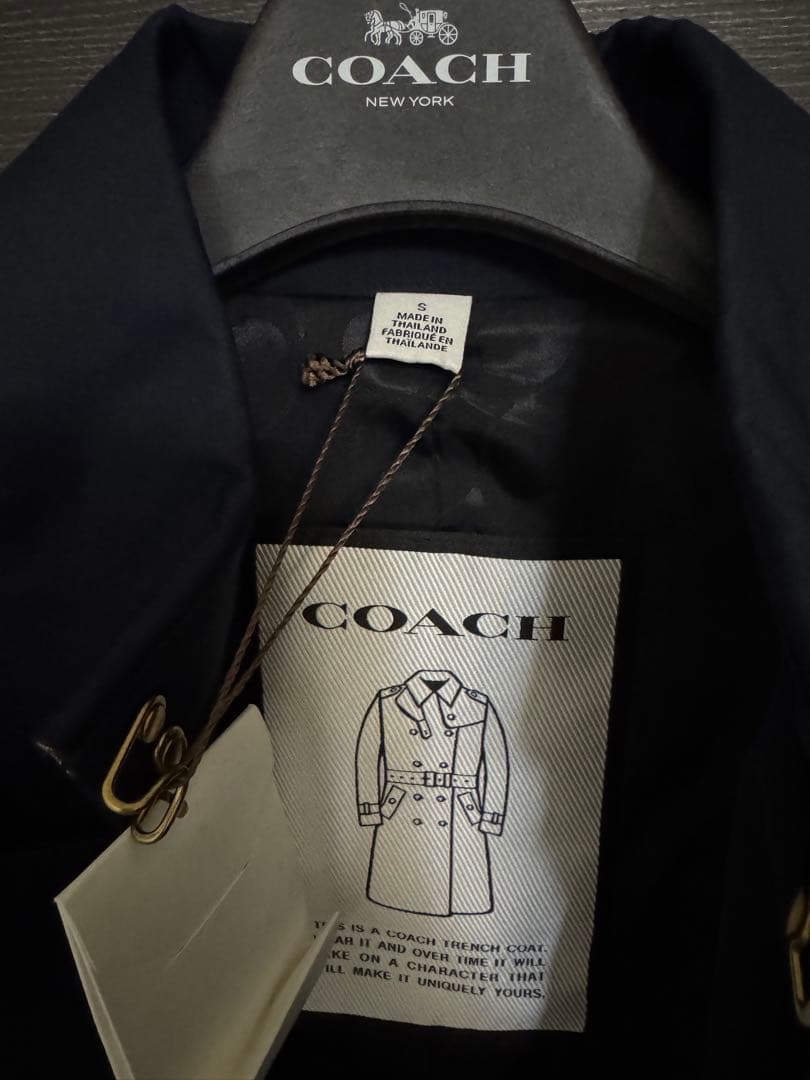 COACH トレンチコート ネイビー