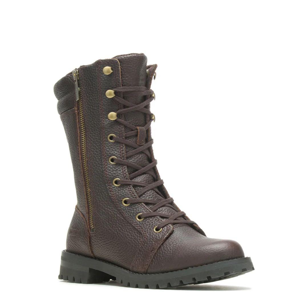 ハーレーダビッドソン　ダークブラウンレザーエンジニアブーツ　レディース