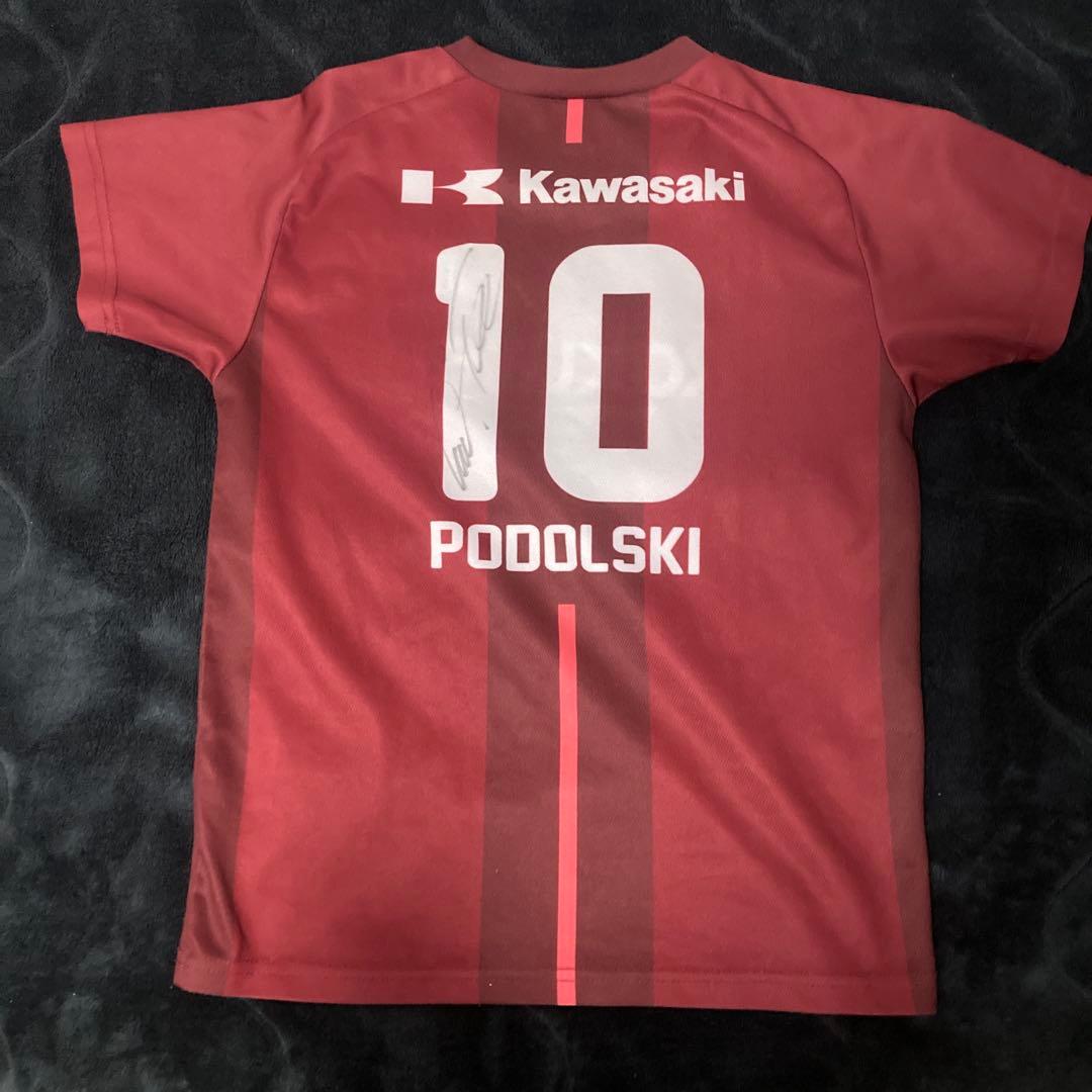 ヴィッセル神戸 ルーカス・ポドルスキ　サイン入りシャツ