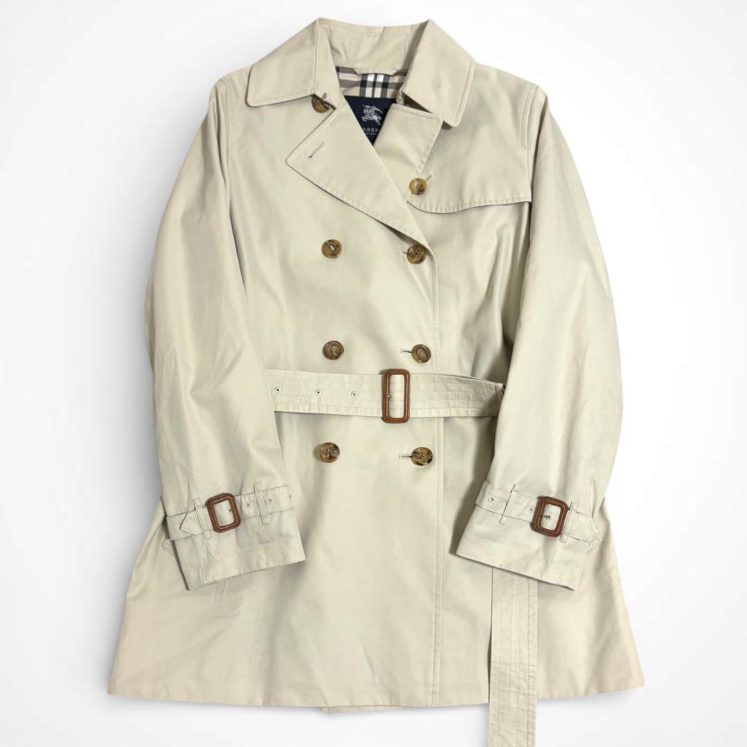 美品 バーバリーロンドン ノバチェック トレンチコート ベルト ベージュ 38
