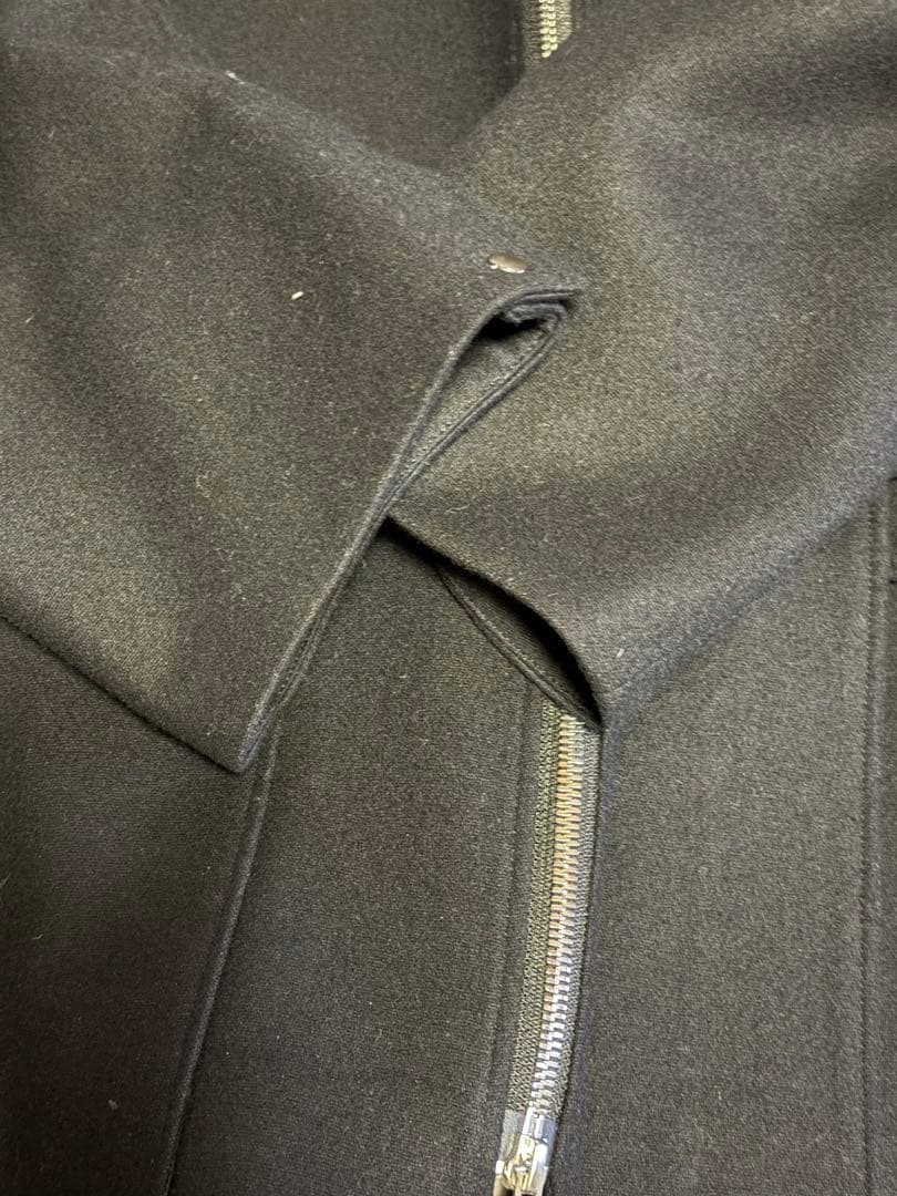 美品ATONエイトンウールサキソニーコートジャケット01黒