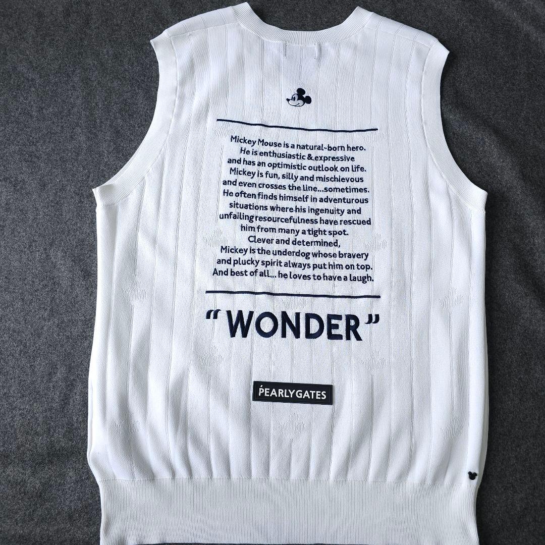 【パーリーゲイツ】2023年人気ディズニーコラボ×ミッキー総柄 ゴルフベストLL