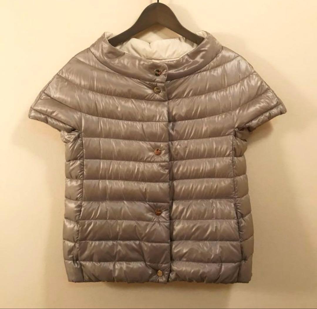 美品⭐︎HERNO リバーシブル半袖ダウン　グラデーションカラー　42