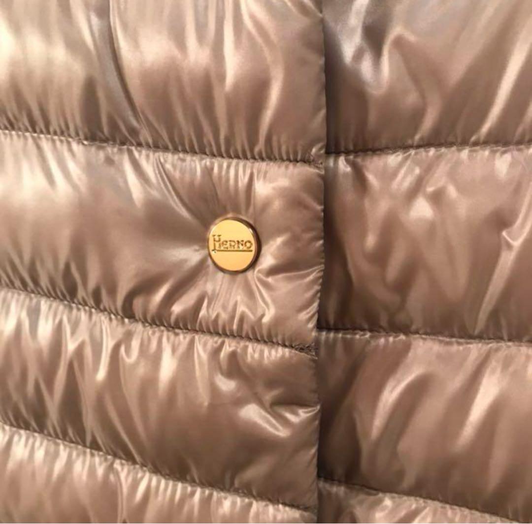 美品⭐︎HERNO リバーシブル半袖ダウン　グラデーションカラー　42