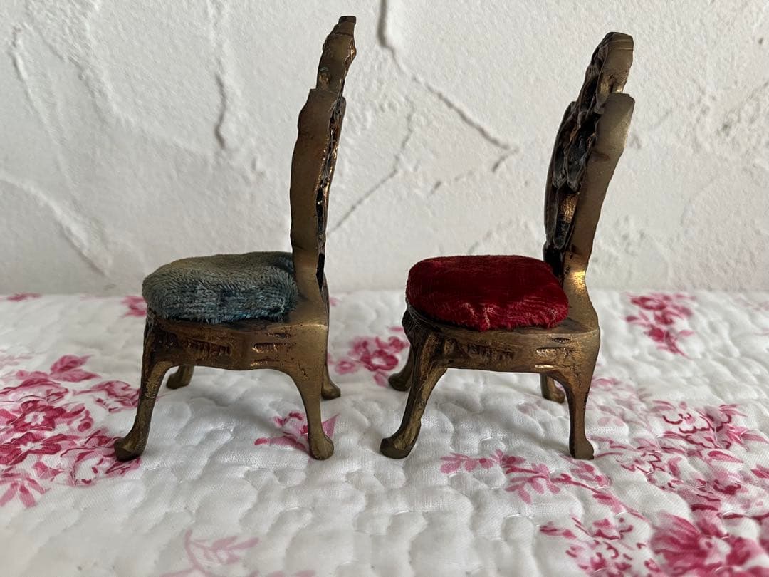 ☆値下げ☆　フランスアンティーク　ミニチュアの椅子セット 2個