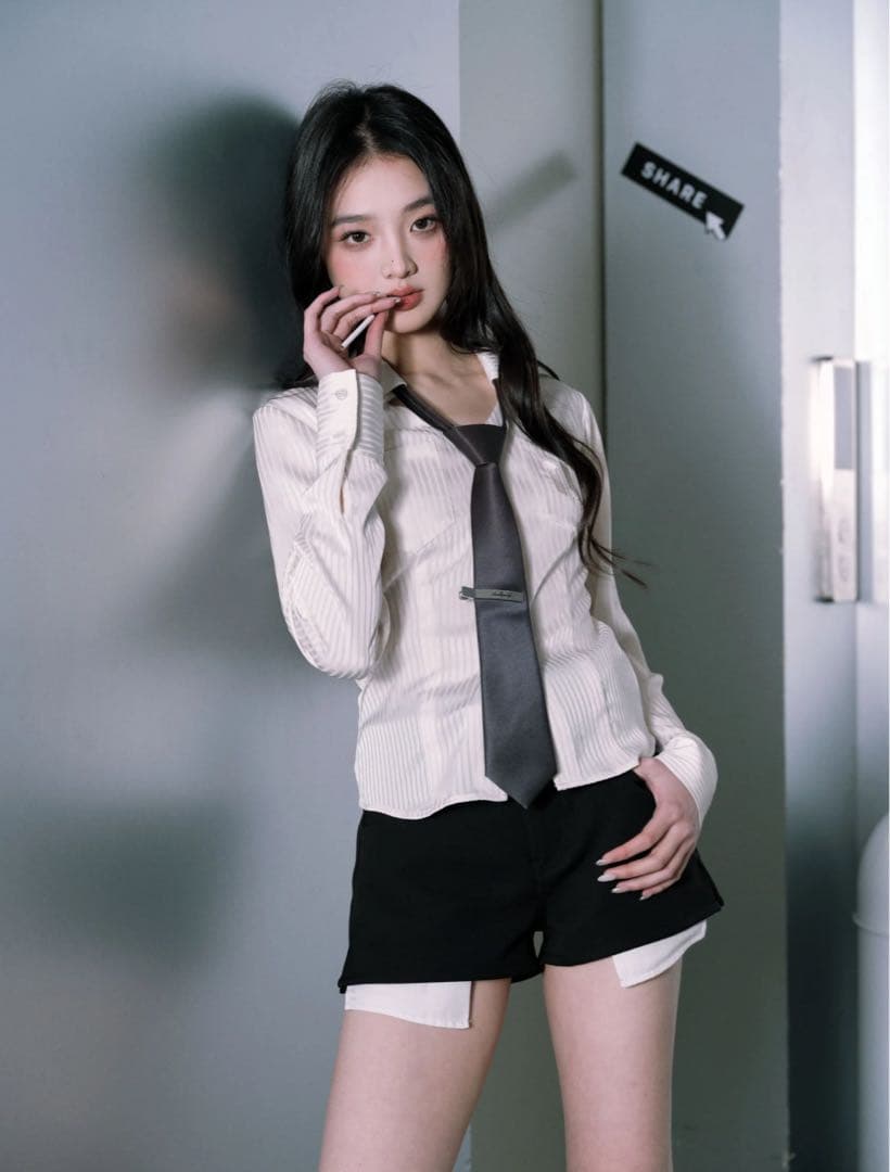 パンツ andwang Baby office belt short pants