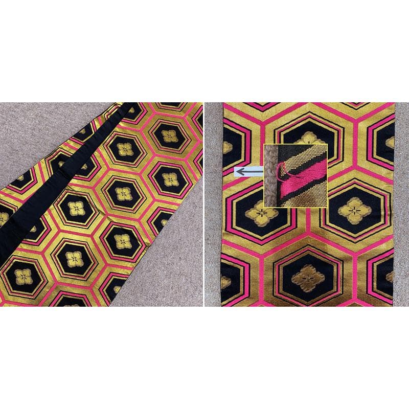 510ag25◎七五三 七歳 女児 アンティーク着物&袋帯&長襦袢 総柄◎