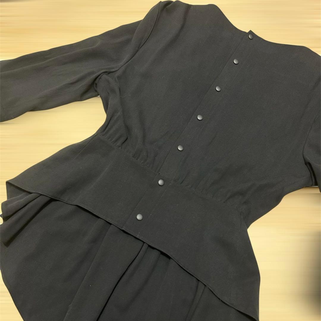 希少 ティエリーミュグレー ペプラム プリーツ ブラウス