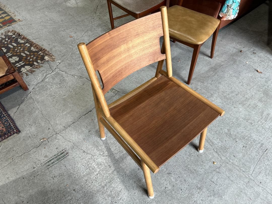 【セット売り可4/4】ダイニングチェア　関家具　フィーカⅡ　オーク×ウォルナット