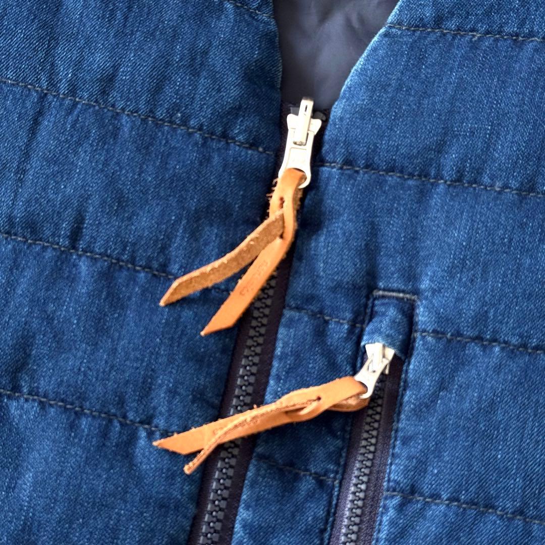 nanamica ナナミカ ダウンベスト インディゴ デニム リバーシブル 中綿