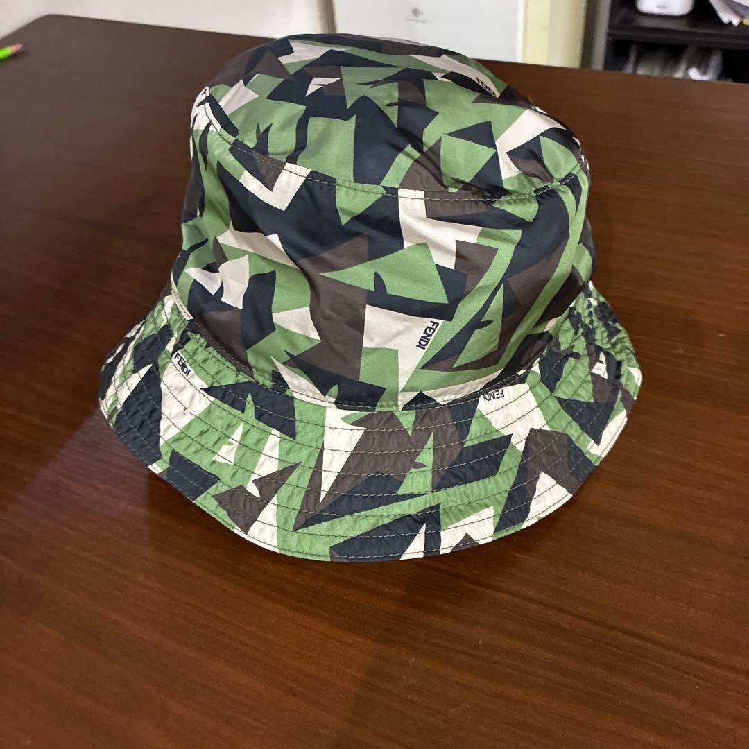 FENDI 迷彩柄 バケットハット カーキ　カモフラ