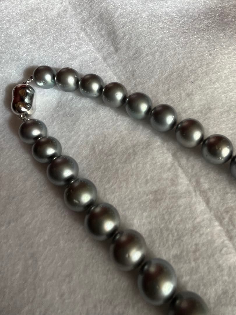 未使用　黒蝶真珠ネックレス　大粒　ショップチャンネル購入　保証書付ブラックパール