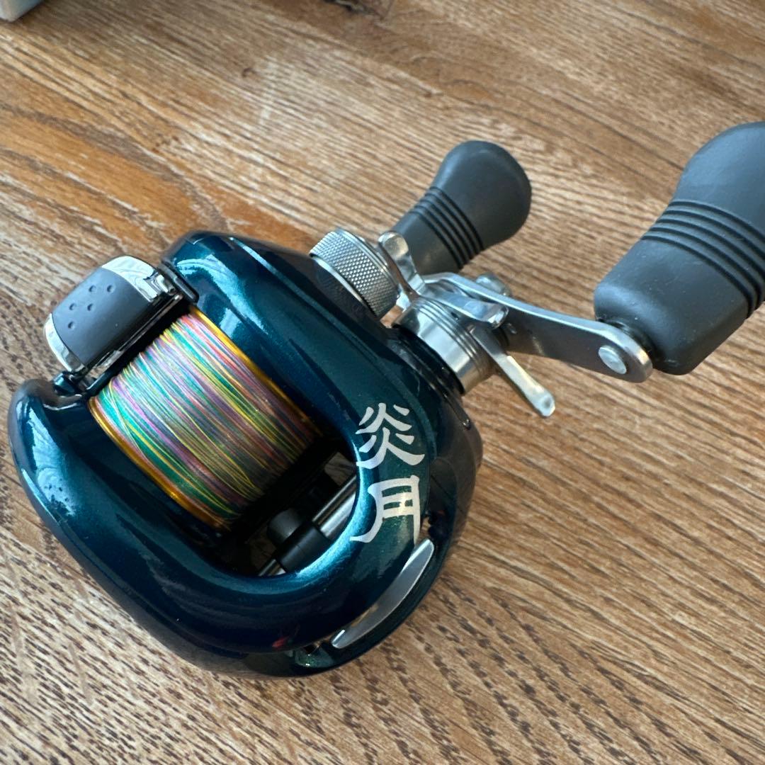最終価格 SHIMANO 炎月 ベイトリール 青 釣り リール 鯛カブラ