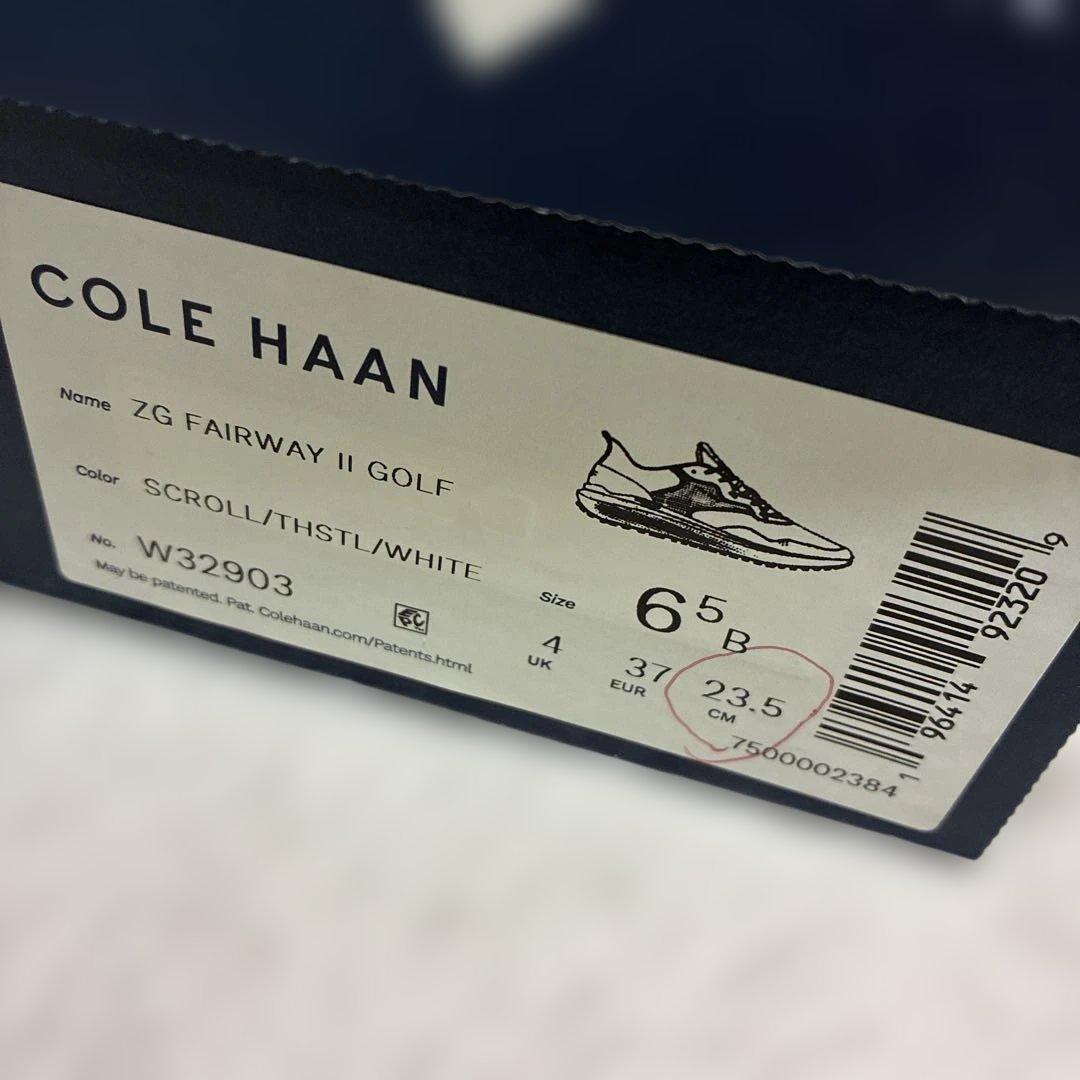 COLE HAAN ZEROGRAND ゴルフシューズベージュ/パープル23.5