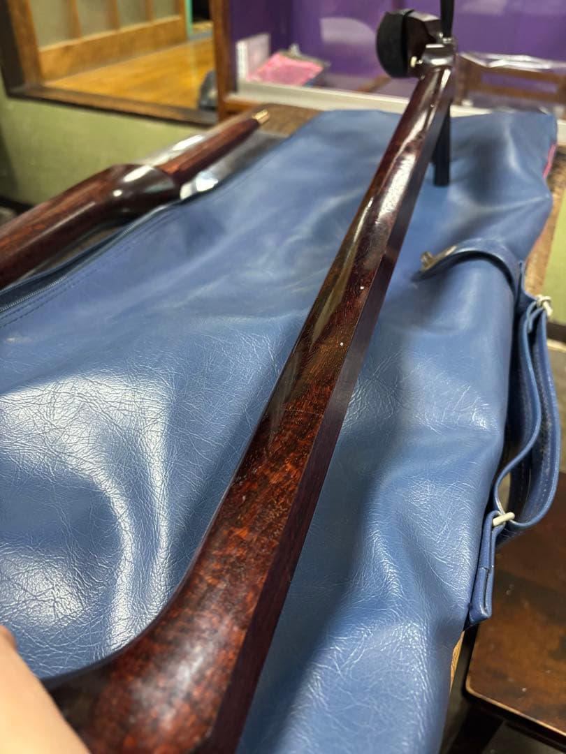 1.5寸短 金細二本溝子持ち綾杉胴 民謡三味線