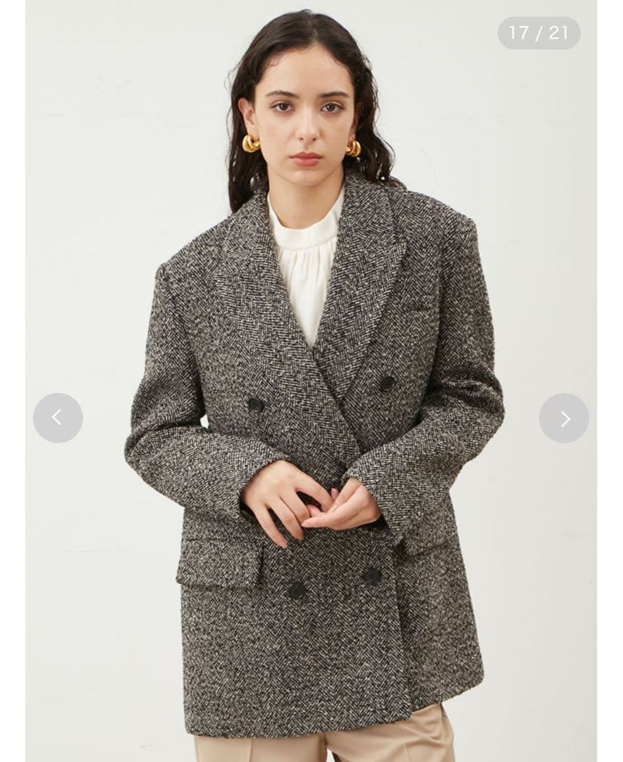 MilaOwen（ミラ オーウェン）ビッグショルダーダブルジャケット