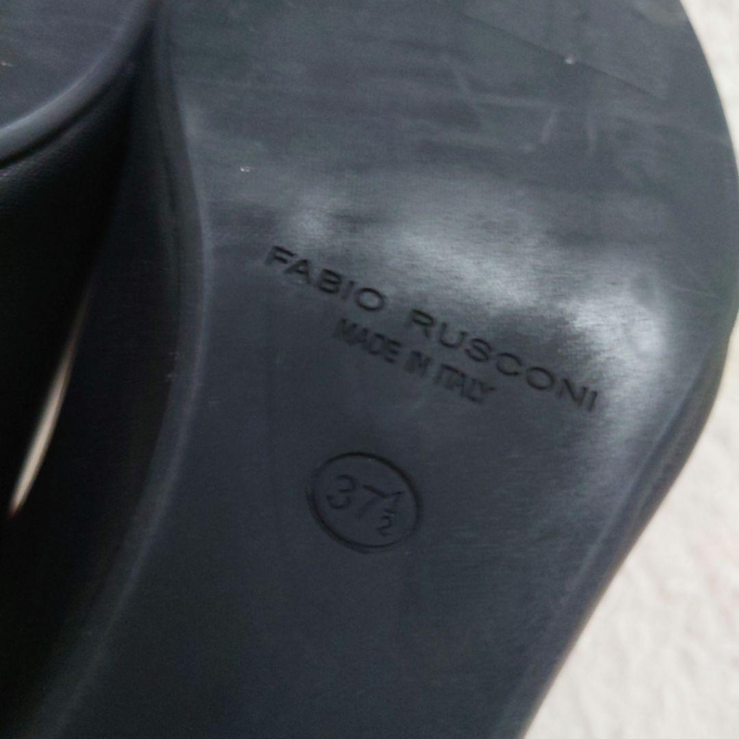 ✨美品✨ ファビオルスコーニ フラット レザー ブラック パンプス Vカット