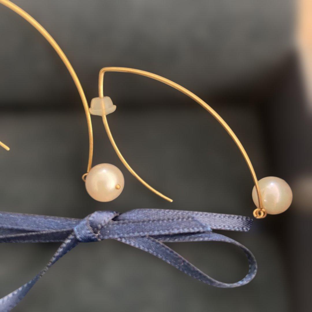 アーカー　マーガレットパール　 アコヤパール　ピアス