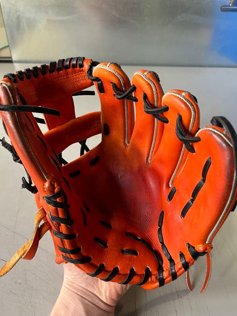 タマザワ　玉澤　軟式　グローブ　内野手　右投げ　オレンジ