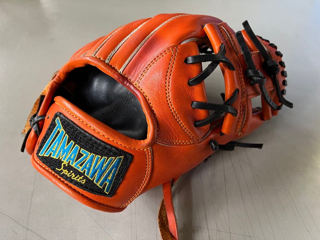 タマザワ　玉澤　軟式　グローブ　内野手　右投げ　オレンジ