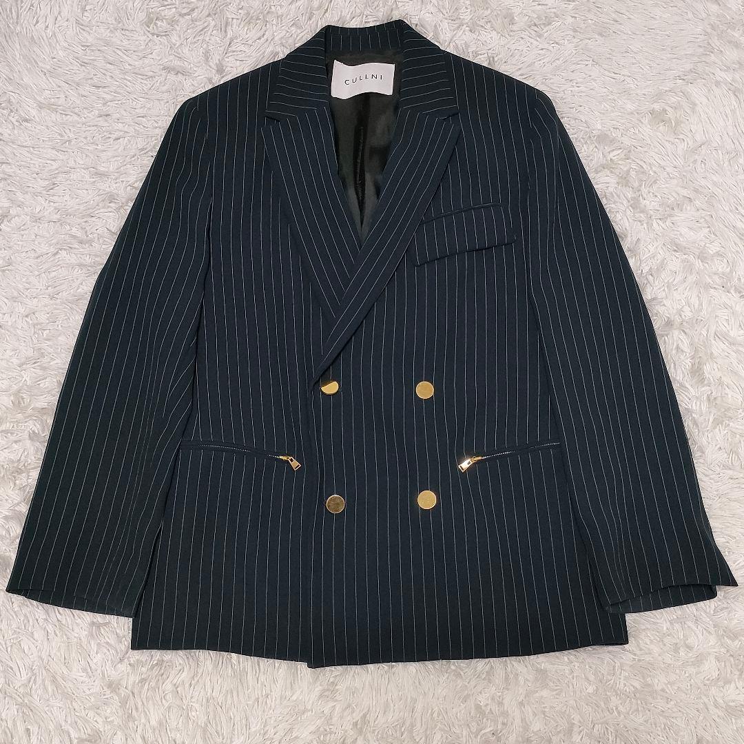 ✨️現行✨️　クルニ　ダブルブレスト　セットアップ　金ボタン　シワになりにくい