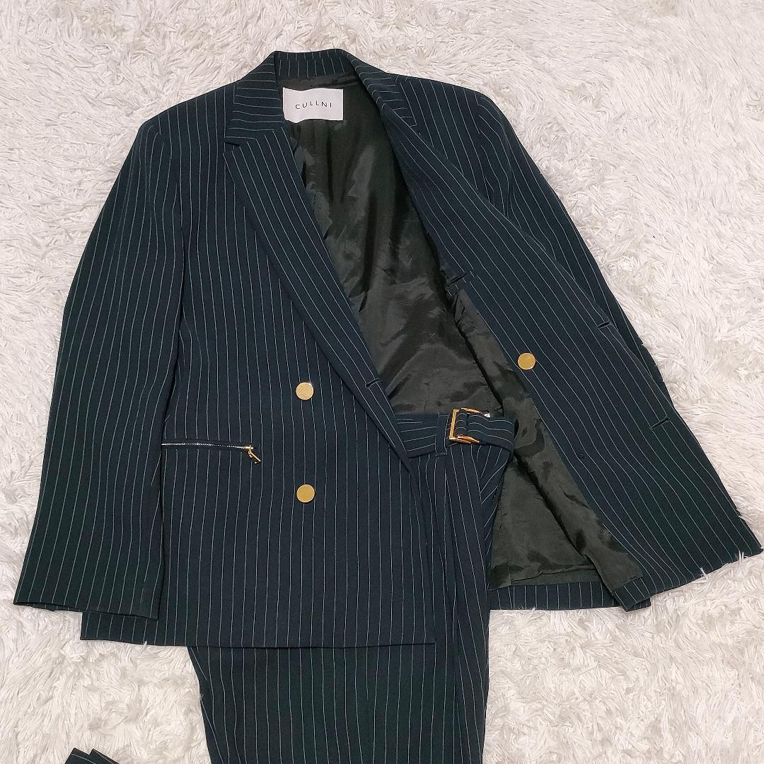 ✨️現行✨️　クルニ　ダブルブレスト　セットアップ　金ボタン　シワになりにくい