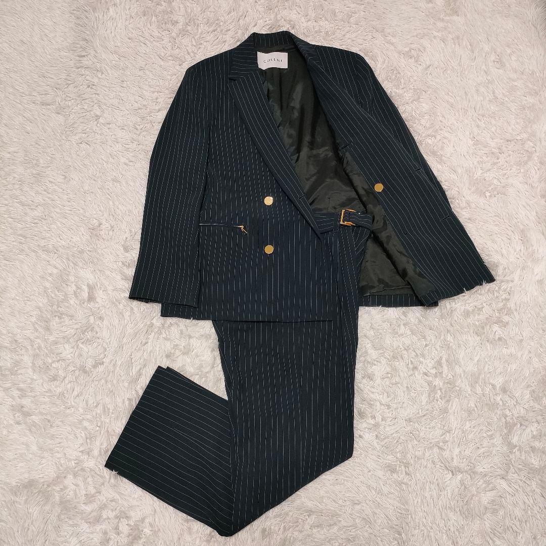 ✨️現行✨️　クルニ　ダブルブレスト　セットアップ　金ボタン　シワになりにくい