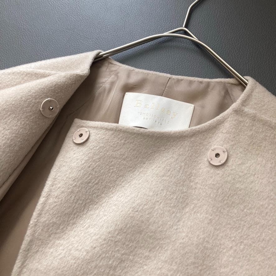 ト*ム様 【大人気】Ballsey　プレミアムウールリバー ノーカラーコート ベ