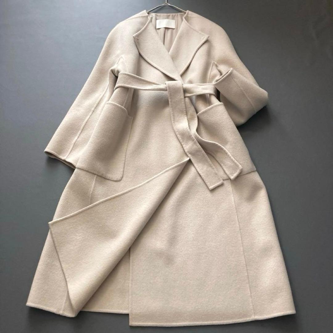 ト*ム様 【大人気】Ballsey　プレミアムウールリバー ノーカラーコート ベ