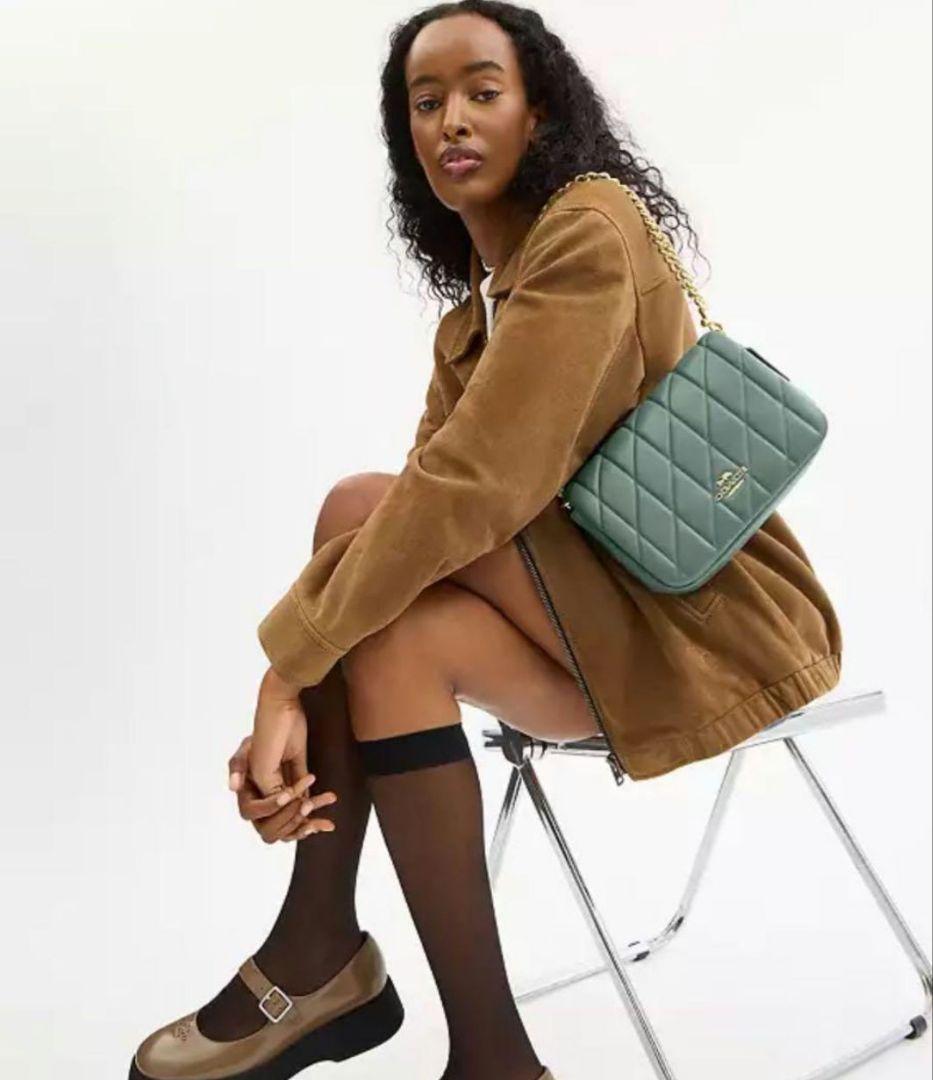 【最終値下】★COACH★ クイン バッグ キルティングショルダーバッグ セージ