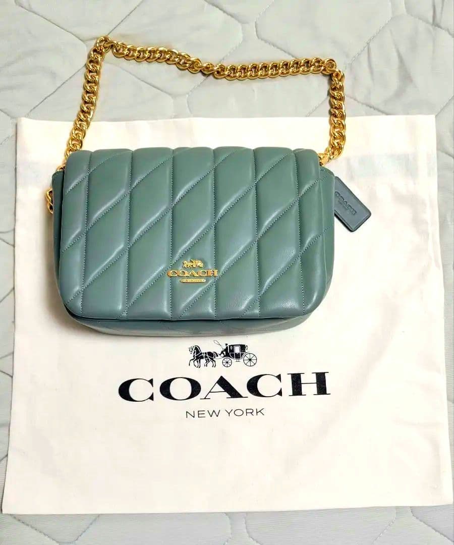 【最終値下】★COACH★ クイン バッグ キルティングショルダーバッグ セージ