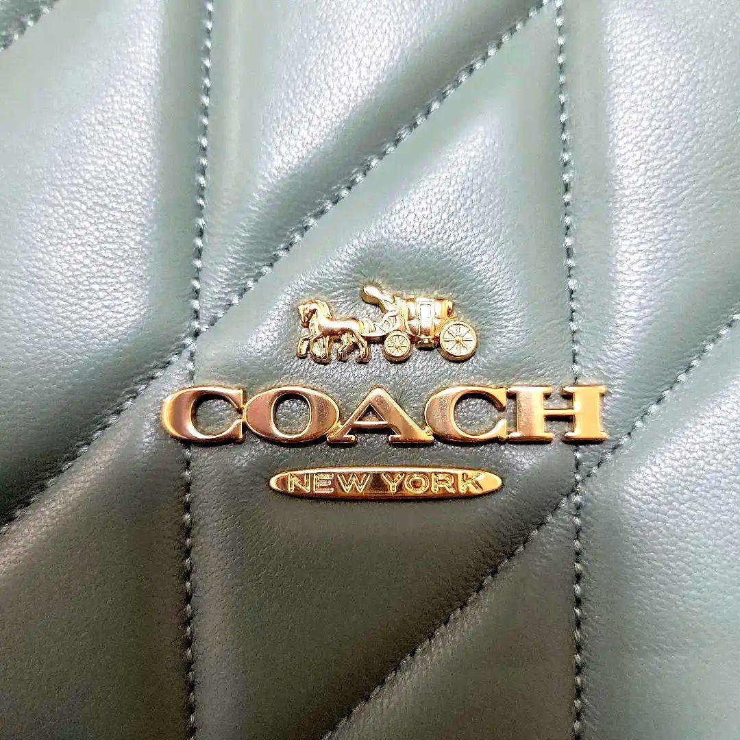 【最終値下】★COACH★ クイン バッグ キルティングショルダーバッグ セージ