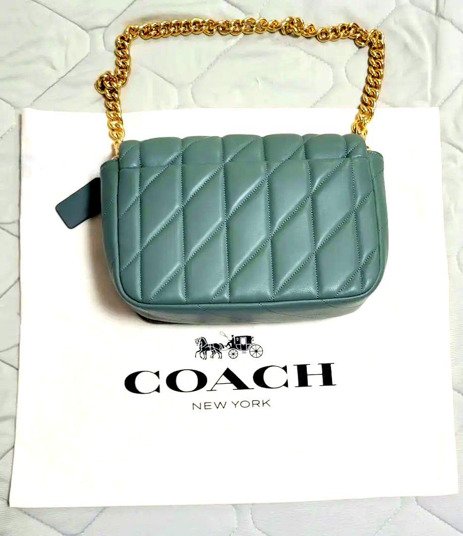 【最終値下】★COACH★ クイン バッグ キルティングショルダーバッグ セージ